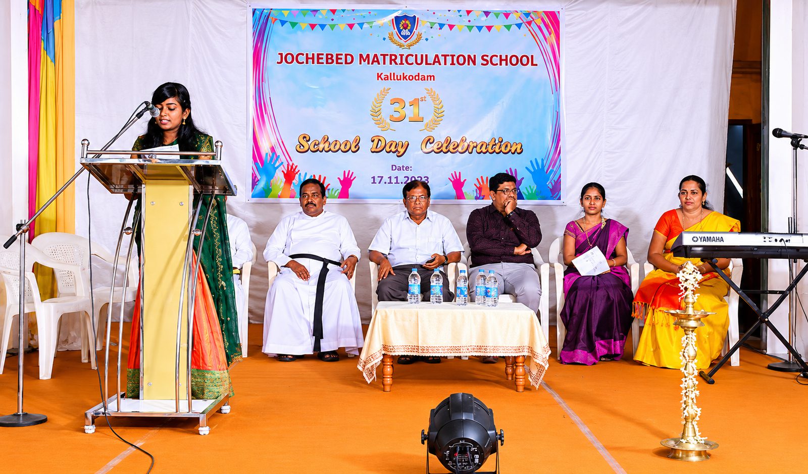 School day celebration dais